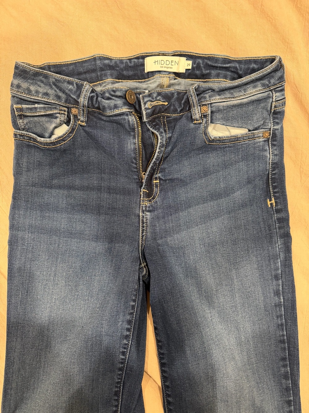 Women's Mid-Rise Flare Blue Denim Jeans